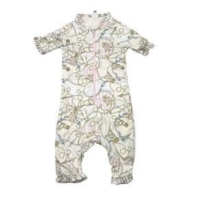 River Island Nautical Print Rash Guard Swimsuit